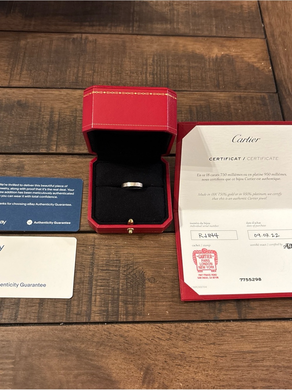 Cartier 18K Gold LOVE Ring, 3.6mm - Small - Size 7 /54